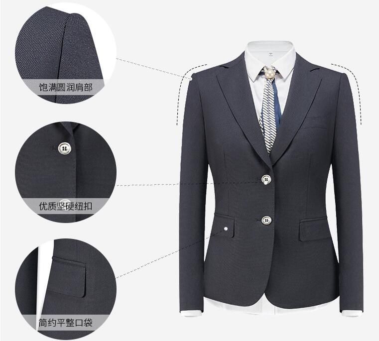 物業前臺行政女士兩粒扣