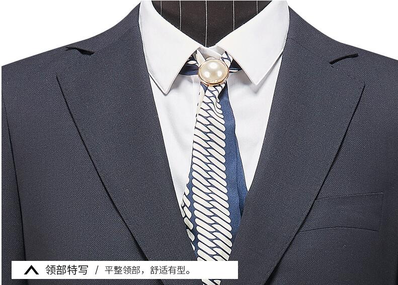 物業前臺行政女士兩粒扣工服領型細節圖