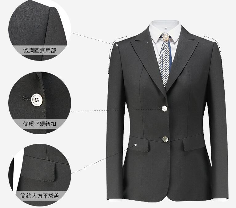 物業經理平袋蓋兩粒扣女