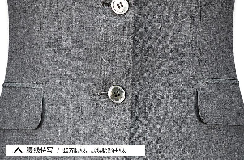 女士兩粒扣工服定制紐扣細節圖