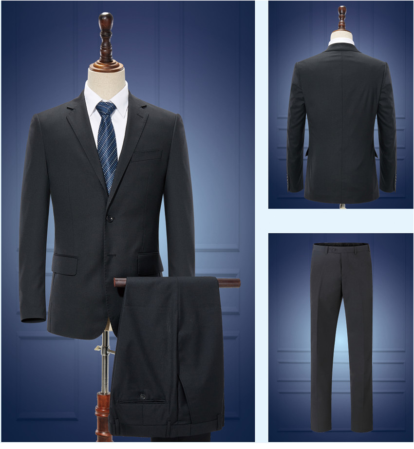黑色男士職業(yè)裝訂制款式圖